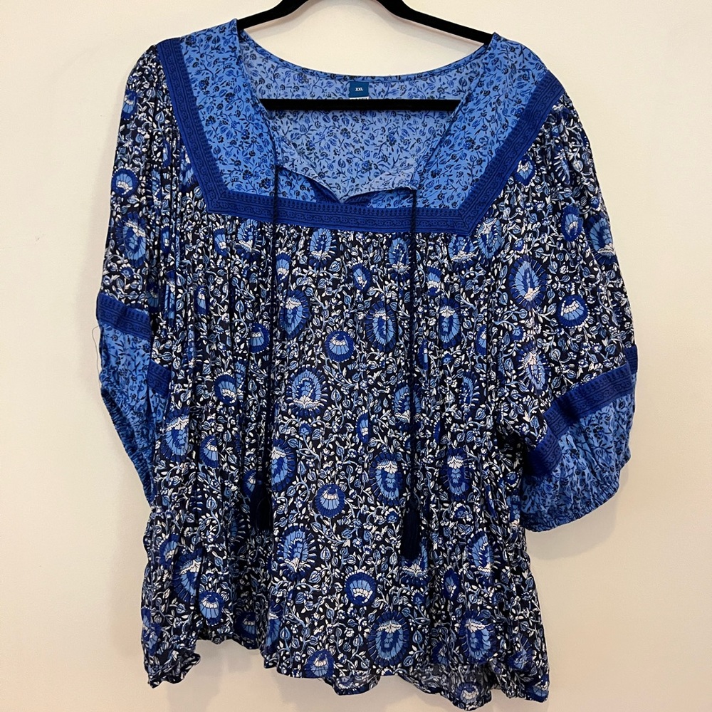 Old Navy Short Sleeve Peasant Blouse Size XXL